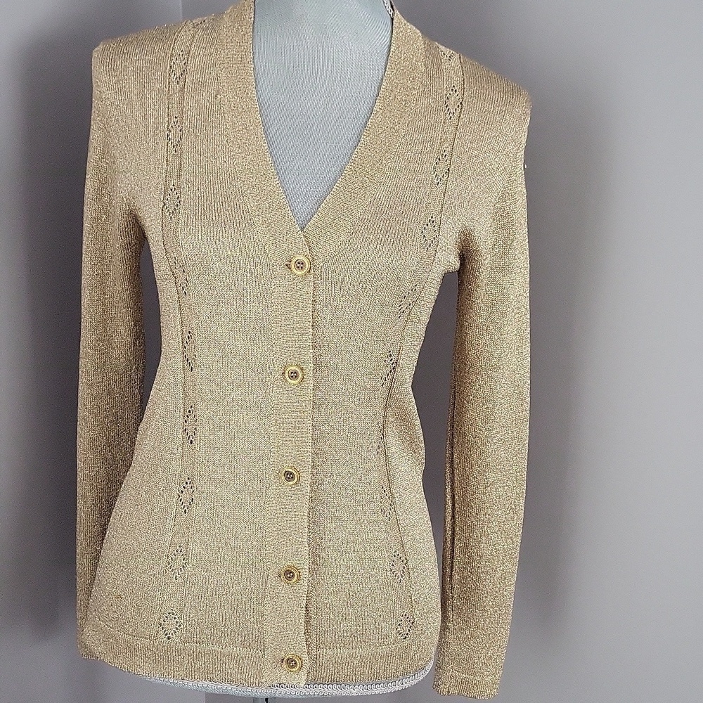 Hudson's Bay Company Vintage Gold Metallic Cardigan